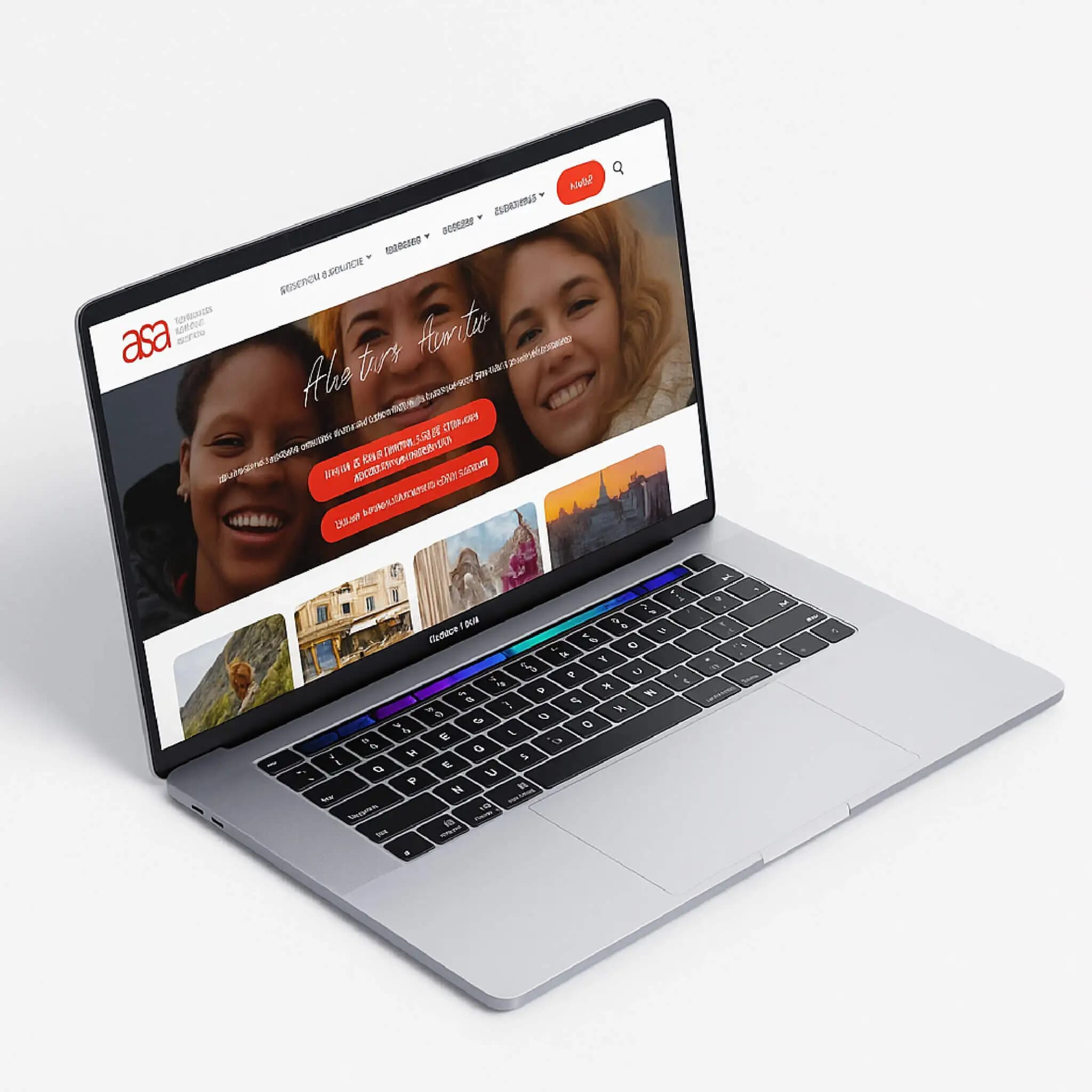 Academic Studies Abroad website shown across desktop and mobile screens